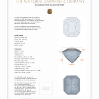3.19 Ct.Tw.Total Carat Weight White Sapphire Pair from Ceylon (Sri Lanka) 3 D Scan Report
