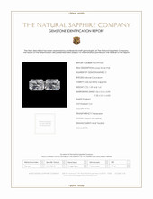 3.20 Ct.Tw.Total Carat Weight White Sapphire Pair from Ceylon (Sri Lanka) Scan Report