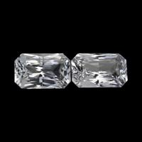 3.10&nbsp;Ct.Tw.Total Carat Weight White Sapphire Pair from Ceylon (Sri Lanka) Video