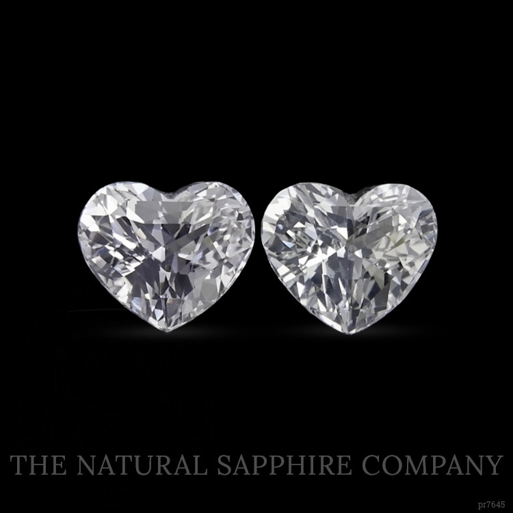 3.40 Ct.Tw. White Sapphire Pair from Ceylon (Sri Lanka)
