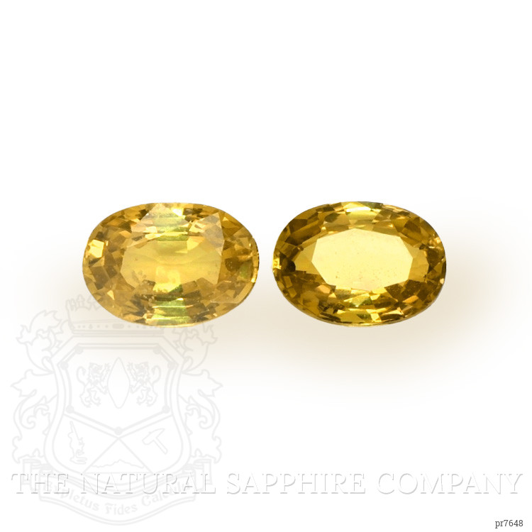 1.67 Ct.Tw. Yellowish Brown Sapphire Pair from Ceylon (Sri Lanka)