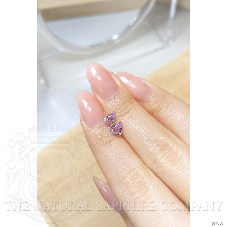 1.45 Ct.Tw. Purplish Pink Sapphire Pair from Ceylon (Sri Lanka)