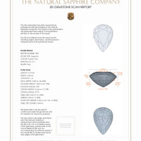 1.45 Ct.Tw.Total Carat Weight Sapphire Pair from Ceylon (Sri Lanka) 3 D Scan Report