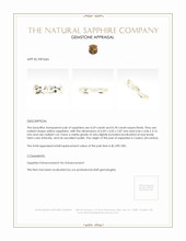 1.47 Ct.Tw.Total Carat Weight Yellow Sapphire Pair from Ceylon (Sri Lanka) Appraisal