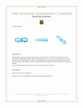 2.16 Ct.Tw.Total Carat Weight Topaz Pair from Ceylon (Sri Lanka) Appraisal