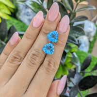 11.70&nbsp;Ct.Tw.Total Carat Weight Topaz Pair from Ceylon (Sri Lanka) Life Style