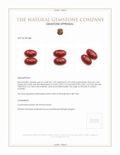 3.34 Ct.Tw.Total Carat Weight Cabochon Coral Pair from Australia Appraisal