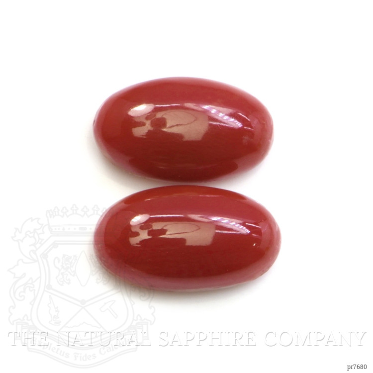 3.34 Ct.Tw. Cabochon Coral Pair from Australia