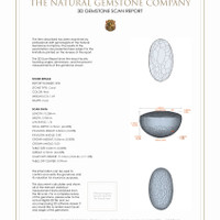 3.34 Ct.Tw.Total Carat Weight Cabochon Coral Pair from Australia 3 D Scan Report