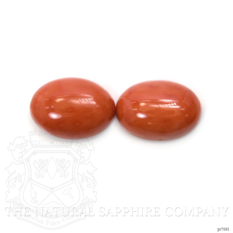 23.90 Ct.Tw. Cabochon Coral Pair from Australia