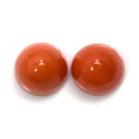 6.80 Ct.Tw.Total Carat Weight Cabochon Coral Pair from Malaysia Video