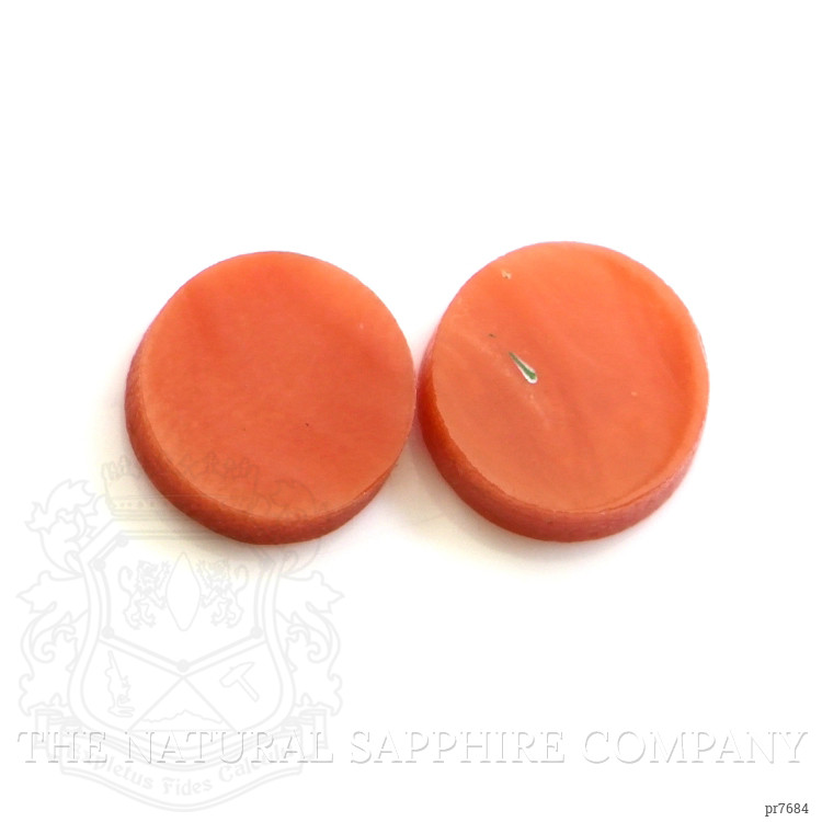 1.31 Ct.Tw. Cabochon Coral Pair from Malaysia