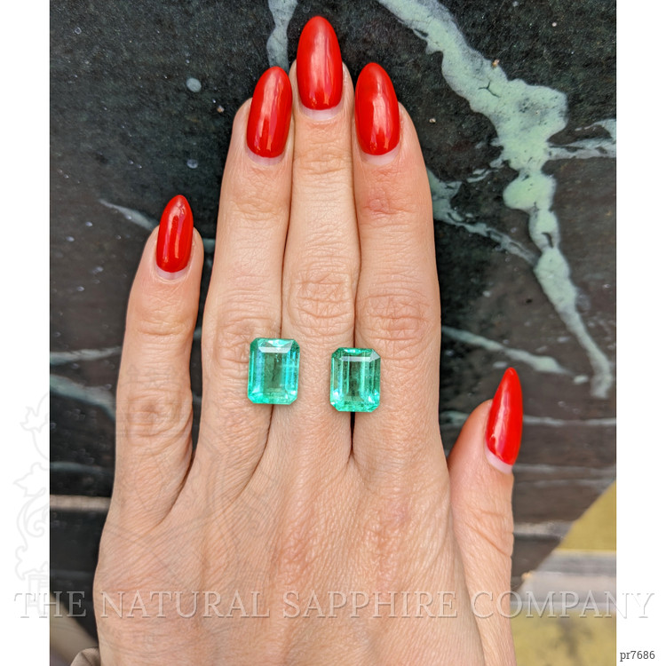 10.78 Ct.Tw. Emerald Pair from Colombia