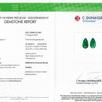 22.70 Ct.Tw.Total Carat Weight Emerald Pair from Zambia Scan Report