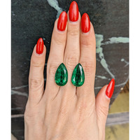 22.70 Ct.Tw.Total Carat Weight Emerald Pair from Zambia Life Style