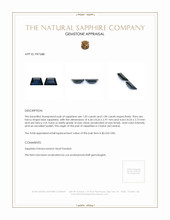 2.02&nbsp;Ct.Tw.Total Carat Weight Blue Sapphire Pair from Ceylon (Sri Lanka) Appraisal