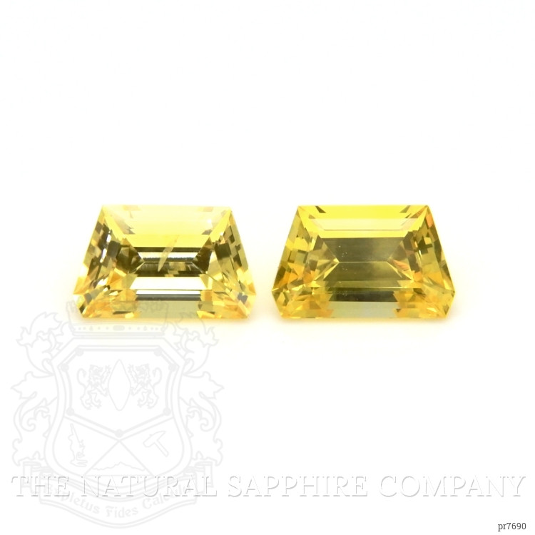 0.87 Ct.Tw. Yellow Sapphire Pair from Ceylon (Sri Lanka)