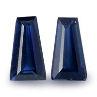 0.52&nbsp;Ct.Tw.Total Carat Weight Blue Sapphire Pair from Ceylon (Sri Lanka) Video