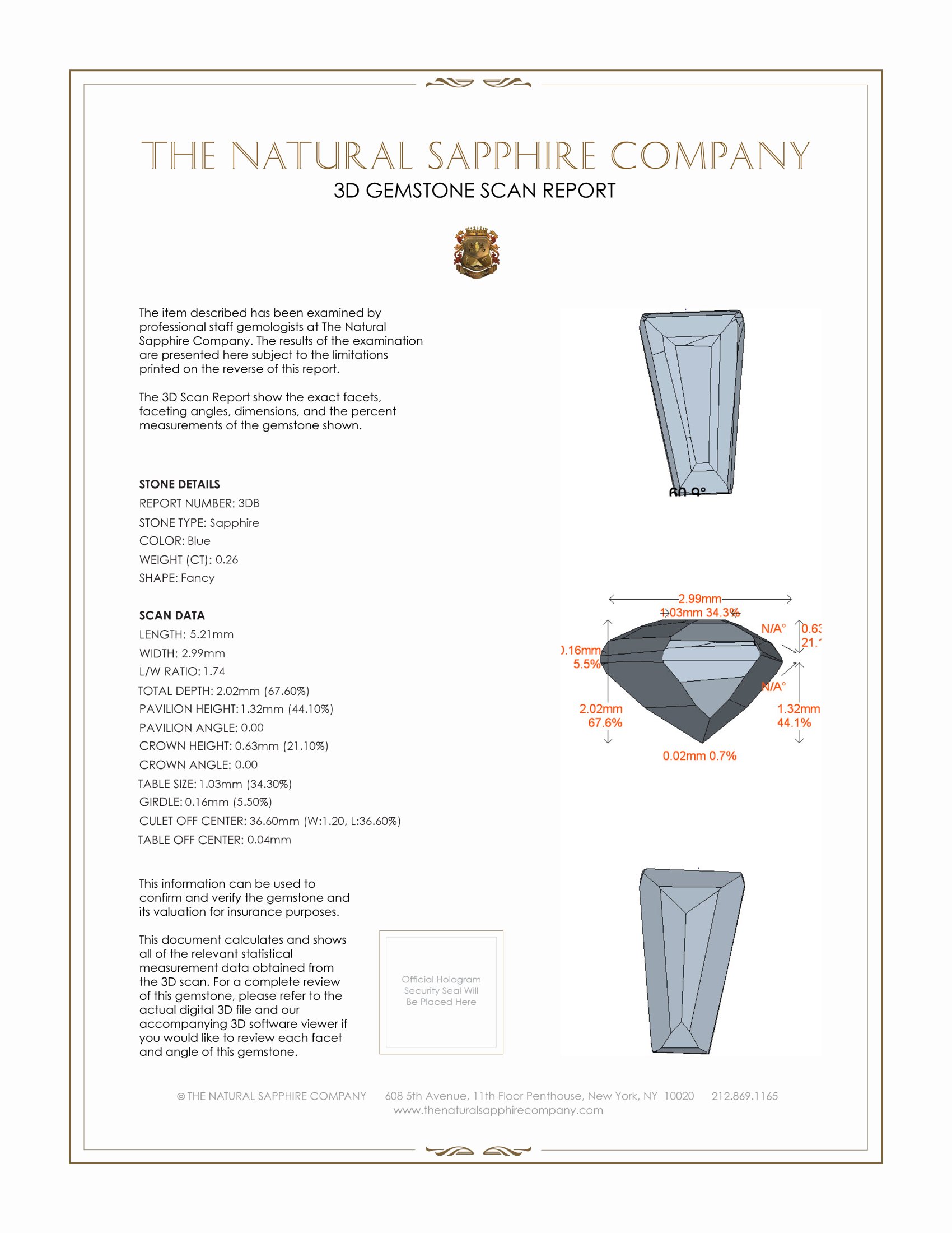 0.52 Ct.Tw. Blue Sapphire Pair from Ceylon (Sri Lanka)