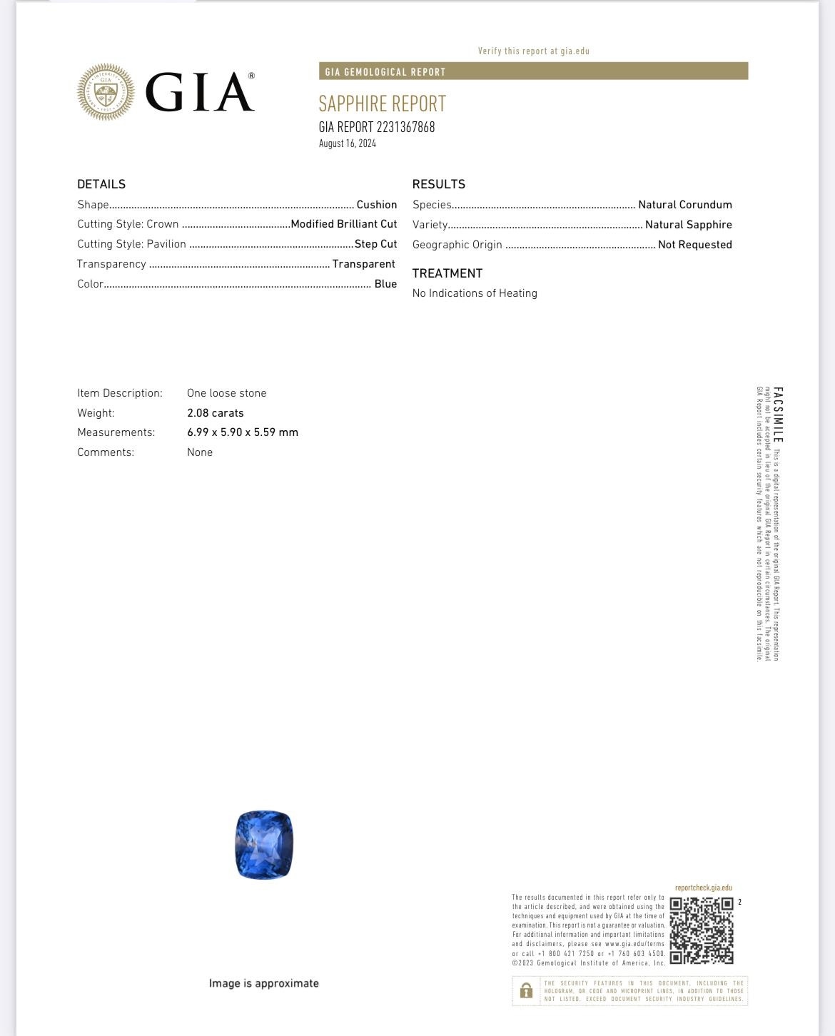 3.83 Ct.Tw. Blue Sapphire Pair from Ceylon (Sri Lanka)