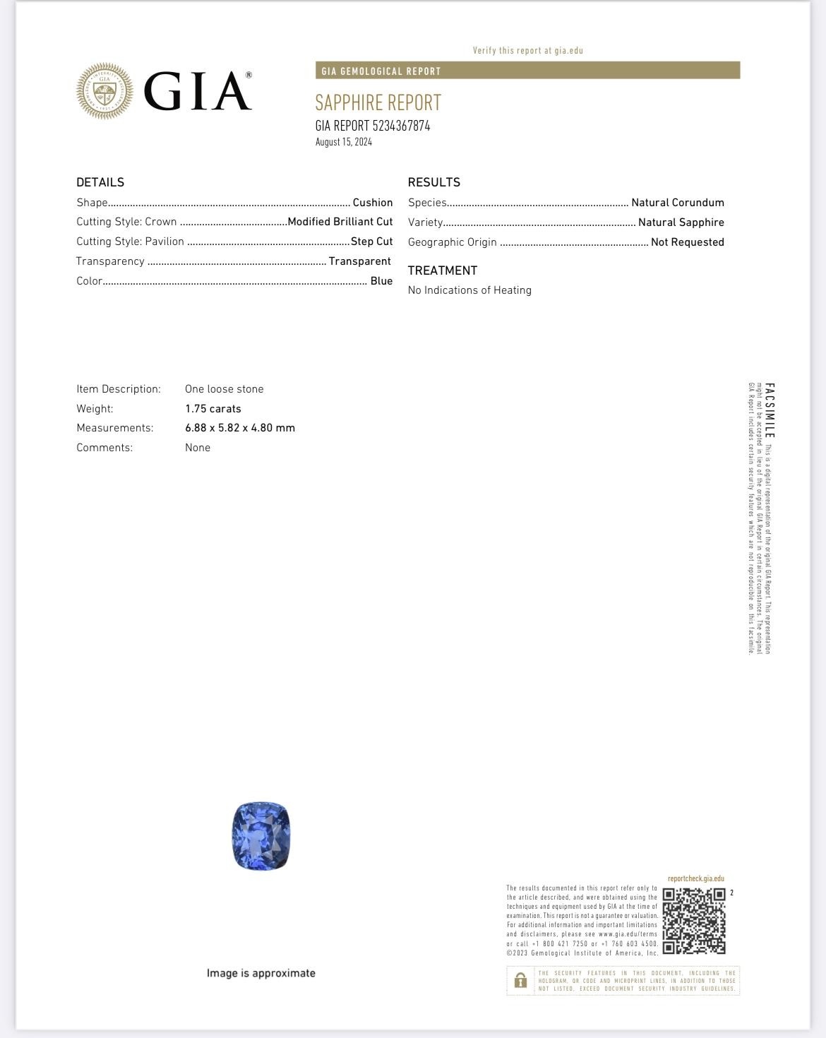 3.83 Ct.Tw. Blue Sapphire Pair from Ceylon (Sri Lanka)