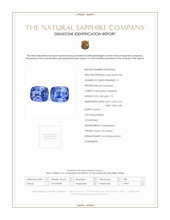 3.83 Ct.Tw.Total Carat Weight Blue Sapphire Pair from Ceylon (Sri Lanka) Scan Report