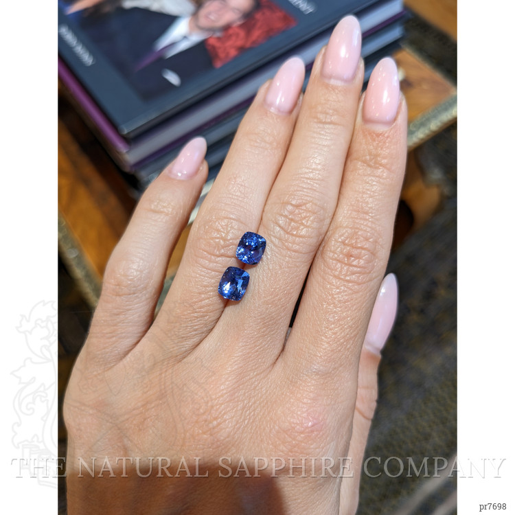 3.83 Ct.Tw. Blue Sapphire Pair from Ceylon (Sri Lanka)