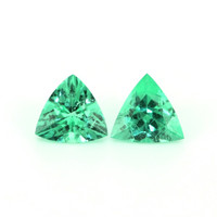 1.15 Ct.Tw.Total Carat Weight Emerald Pair from Colombia Video