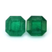 1.07 Ct.Tw.Total Carat Weight Emerald Pair from Colombia Video