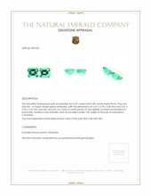 1.13 Ct.Tw.Total Carat Weight Emerald Pair from Colombia Appraisal