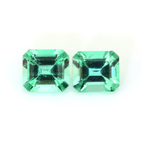 1.13 Ct.Tw.Total Carat Weight Emerald Pair from Colombia Video