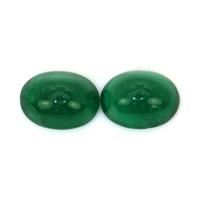 1.26 Ct.Tw.Total Carat Weight Cabochon Emerald Pair from Colombia Video