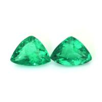 1.69 Ct.Tw.Total Carat Weight Emerald Pair from Colombia Video
