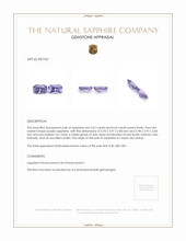 1.25 Ct.Tw.Total Carat Weight Purple Sapphire Pair from Ceylon (Sri Lanka) Appraisal