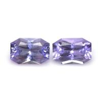 1.25 Ct.Tw.Total Carat Weight Purple Sapphire Pair from Ceylon (Sri Lanka) Video