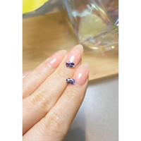 1.25 Ct.Tw.Total Carat Weight Purple Sapphire Pair from Ceylon (Sri Lanka) Life Style