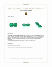 2.71 Ct.Tw.Total Carat Weight Emerald Pair from Afghanistan Appraisal