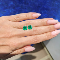 2.71 Ct.Tw.Total Carat Weight Emerald Pair from Afghanistan Life Style