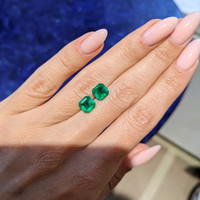 2.71 Ct.Tw.Total Carat Weight Emerald Pair from Afghanistan Life Style
