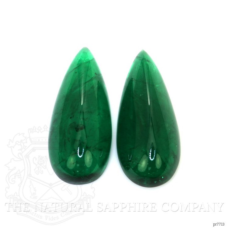 17.18 Ct.Tw. Cabochon Emerald Pair from Zambia