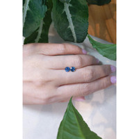 1.34&nbsp;Ct.Tw.Total Carat Weight Blue Sapphire Pair from Ceylon (Sri Lanka) Life Style