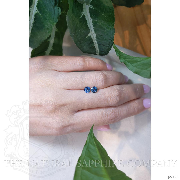 1.34 Ct.Tw. Blue Sapphire Pair from Ceylon (Sri Lanka)