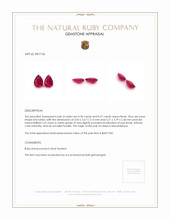 0.67 Ct.Tw.Total Carat Weight Ruby Pair from Mozambique Appraisal