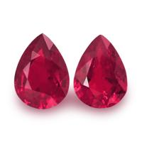0.67 Ct.Tw.Total Carat Weight Ruby Pair from Mozambique Video