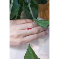 0.67 Ct.Tw.Total Carat Weight Ruby Pair from Mozambique Life Style