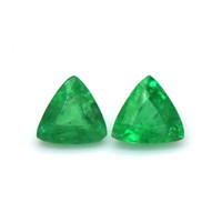 0.26 Ct.Tw.Total Carat Weight Emerald Pair from Zambia Video