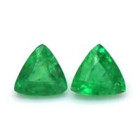 0.26 Ct.Tw.Total Carat Weight Emerald Pair from Zambia Video