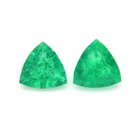 0.36 Ct.Tw.Total Carat Weight Emerald Pair from Zambia Video