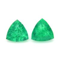 0.36 Ct.Tw.Total Carat Weight Emerald Pair from Zambia Video