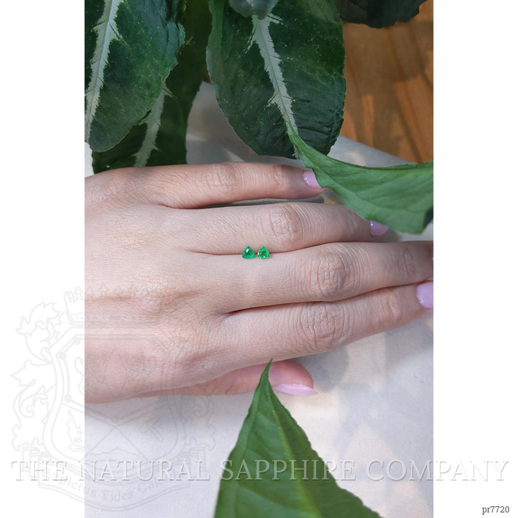0.36 Ct.Tw. Emerald Pair from Zambia